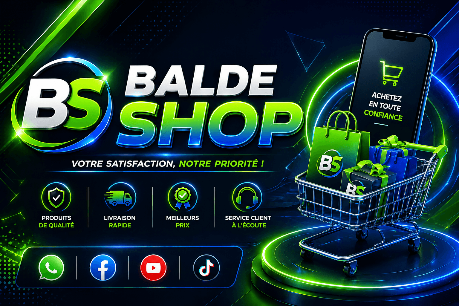 Bannière d'accueil Balde Shop